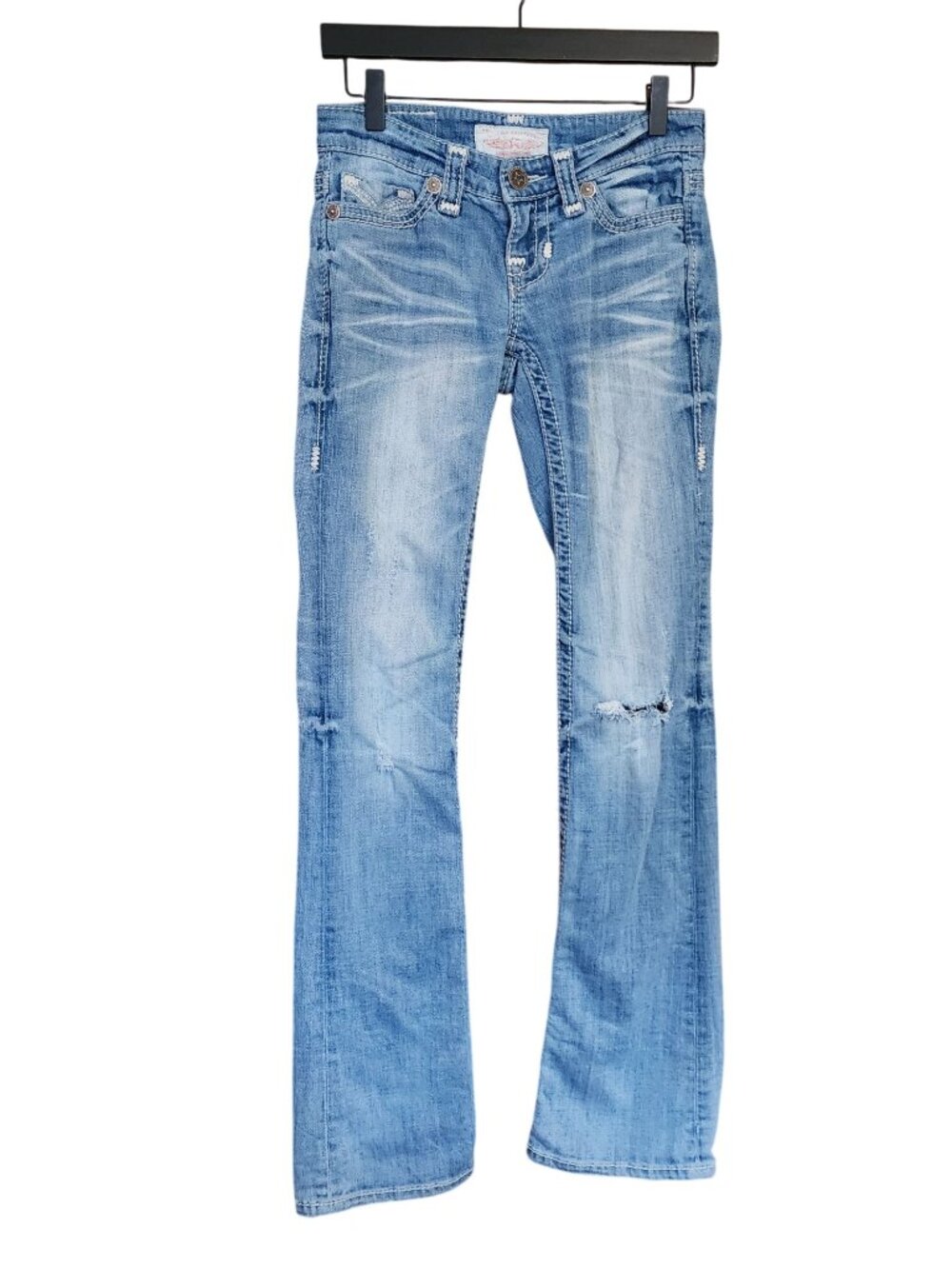 Big Star Liv Boot Heavily Stitched Denim Jeans Womens Size 25L